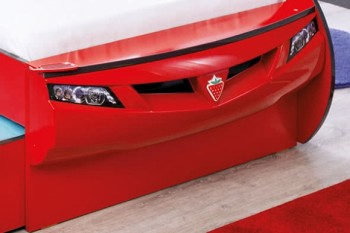 CARBED Кровать-машина Coupe с выдвижной кроватью Red 20.03.1306.00 в Снежногорске - snezhnogorsk.mebel54.com | фото