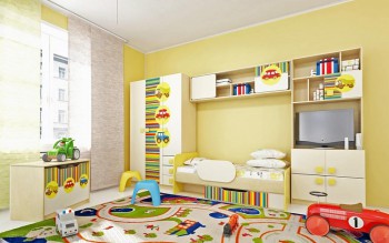 Детская комната Клаксон (Бежевый/корпус Клен) в Снежногорске - snezhnogorsk.mebel54.com | фото