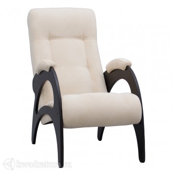 Кресло для отдыха Неаполь Модель 9 без лозы (Венге-эмаль/Ткань Ваниль Verona Vanilla) в Снежногорске - snezhnogorsk.mebel54.com | фото