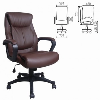 Кресло офисное BRABIX Enter EX-511 (коричневый) в Снежногорске - snezhnogorsk.mebel54.com | фото