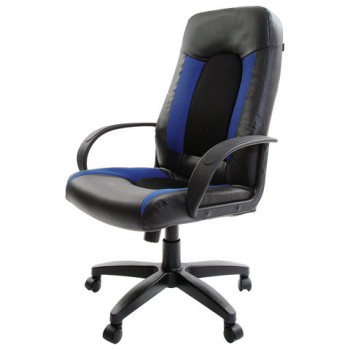 Кресло офисное BRABIX Strike EX-525 (сине-черный) в Снежногорске - snezhnogorsk.mebel54.com | фото