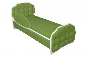 Кровать 160 Атлет 76 Зелёный (мягкий бортик) в Снежногорске - snezhnogorsk.mebel54.com | фото