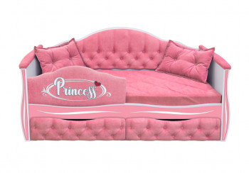Кровать 160 серии Иллюзия 2 ящика 36 Розовый (мягкий бортик/подушки) в Снежногорске - snezhnogorsk.mebel54.com | фото