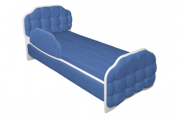 Кровать 170 Атлет 29 Синий (мягкий бортик) в Снежногорске - snezhnogorsk.mebel54.com | фото