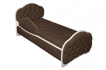 Кровать 170 Гармония 08 Шоколад (мягкий бортик) в Снежногорске - snezhnogorsk.mebel54.com | фото