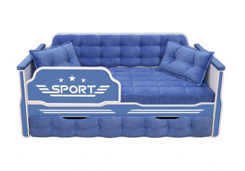 Кровать 170 серии Спорт 1 ящик 85 Синий (подушки) в Снежногорске - snezhnogorsk.mebel54.com | фото