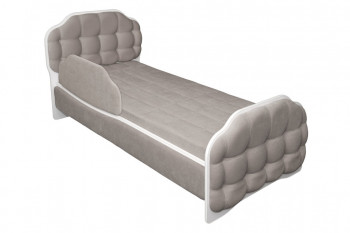 Кровать 190 Атлет Lux 96 Серый (мягкий бортик) в Снежногорске - snezhnogorsk.mebel54.com | фото