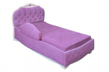 Кровать 190 Гармония Lux 67 Светло-фиолетовый (мягкий бортик) в Снежногорске - snezhnogorsk.mebel54.com | фото