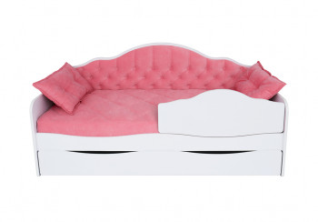 Кровать 190 серии Иллюзия Лайт 1 ящик 89 Розовый (подушки) в Снежногорске - snezhnogorsk.mebel54.com | фото