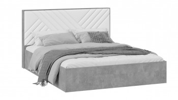 Кровать без ПМ «Хилтон» Тип 1 Ателье светлый/Белый в Снежногорске - snezhnogorsk.mebel54.com | фото