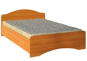 Кровать двойная 1600-1 без матраса (круглые спинки) Вишня Оксфорд в Снежногорске - snezhnogorsk.mebel54.com | фото