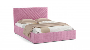Кровать Гамма ш. 1400 (без основания для хранения) (велюр тенерифе розовый) в Снежногорске - snezhnogorsk.mebel54.com | фото