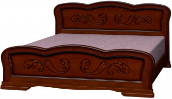 Кровать Карина-8 из массива сосны 1600*2000 Орех в Снежногорске - snezhnogorsk.mebel54.com | фото