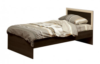 Кровать одинарная 21.55 (шир. 900) с настилом (венге/профиль дуб линдберг)/осн. в Снежногорске - snezhnogorsk.mebel54.com | фото