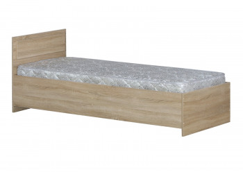 Кровать одинарная 800-2 без матраса (прямые спинки) Дуб Сонома в Снежногорске - snezhnogorsk.mebel54.com | фото
