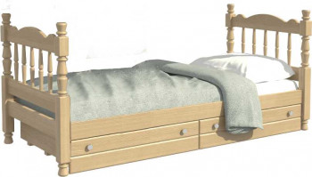 Кровать одинарная Аленка из массива сосны 800*1890 Сосна в Снежногорске - snezhnogorsk.mebel54.com | фото