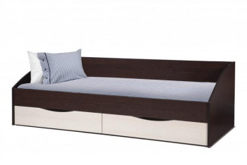 Кровать одинарная "Фея - 3" (симметричная) New (венге / вудлайн кремовый / ДВПО: белый) в Снежногорске - snezhnogorsk.mebel54.com | фото