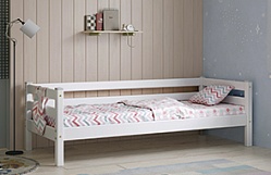 Кровать Соня Вариант 2 с задней защитой Белый полупрозрачный в Снежногорске - snezhnogorsk.mebel54.com | фото
