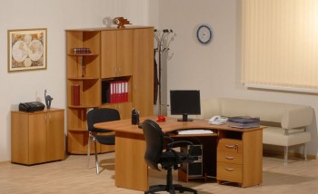 Мебель для персонала Рубин 42 Светлый миланский орех в Снежногорске - snezhnogorsk.mebel54.com | фото