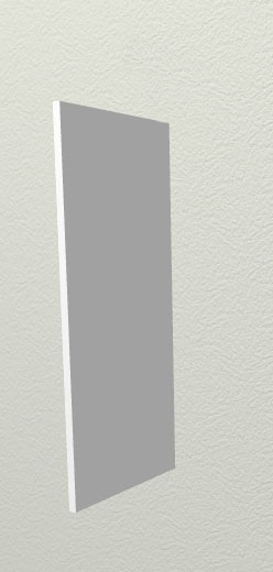 Панель торцевая П Капля (для шкафа верхнего) Белый в Снежногорске - snezhnogorsk.mebel54.com | фото