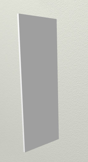Панель торцевая ВП Капля (для шкафа верхнего высокого) Белый в Снежногорске - snezhnogorsk.mebel54.com | фото