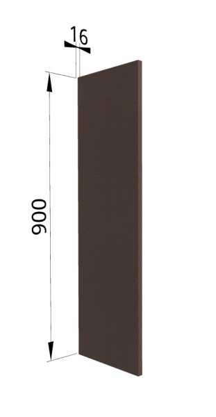 Панель торцевая ВП Квадро (для шкафа верхнего высокого) Шоколад кожа в Снежногорске - snezhnogorsk.mebel54.com | фото