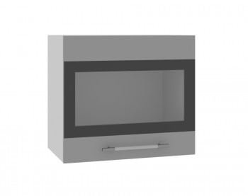 Ройс ВПГСФ 500 Шкаф верхний горизонтальный со стеклом с фотопечатью высокий (Гранит Оникс/корпус Серый) в Снежногорске - snezhnogorsk.mebel54.com | фото