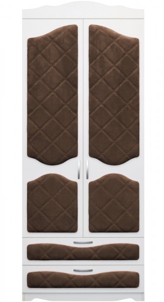 Шкаф 2-х створчатый с ящиками серии Иллюзия 08 Шоколад в Снежногорске - snezhnogorsk.mebel54.com | фото