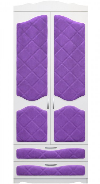 Шкаф 2-х створчатый с ящиками серии Иллюзия 32 Фиолетовый в Снежногорске - snezhnogorsk.mebel54.com | фото