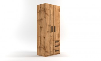 Шкаф 2-х створчатый с ящиками Шервуд (Дуб Вотан) в Снежногорске - snezhnogorsk.mebel54.com | фото
