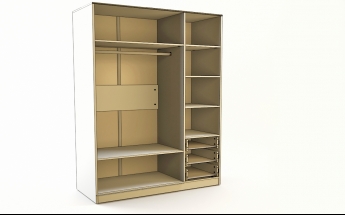 Шкаф 3-х створчатый с ящиками Санни (Белый/корпус Клен) в Снежногорске - snezhnogorsk.mebel54.com | фото