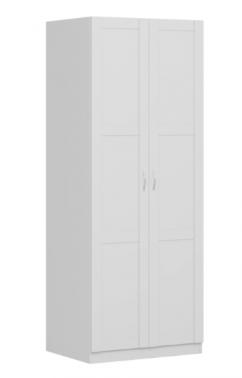Шкаф двухдверный Пегас сборный белый в Снежногорске - snezhnogorsk.mebel54.com | фото