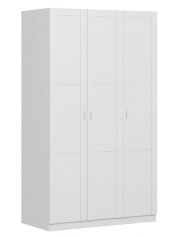 Шкаф трехдверный Пегас сборный белый в Снежногорске - snezhnogorsk.mebel54.com | фото