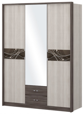 Шкаф трехстворчаты с зеркалом Шк68.1 Николь в Снежногорске - snezhnogorsk.mebel54.com | фото