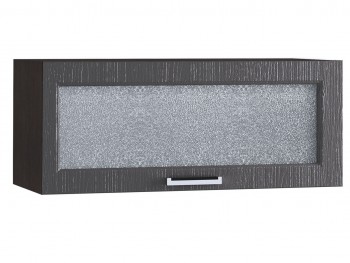 Шкаф верхний горизонтальный со стеклом 800, ШВГС 800 (Клен серый/корпус венге) в Снежногорске - snezhnogorsk.mebel54.com | фото