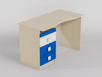 Стол (столешница с выемкой) Скай люкс (Синий/Белый/корпус Клен) в Снежногорске - snezhnogorsk.mebel54.com | фото